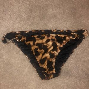 Leopard print swim bottoms